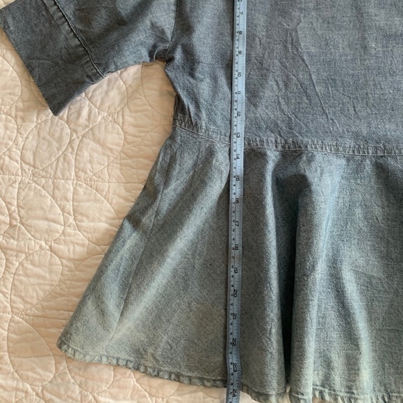 AG Adriano Goldschmeid chambray peplum top - Picture 5 of 9